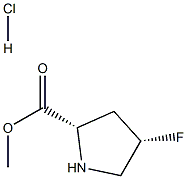 cis-4-Fluoro-pyrrolidine-2-carboxylic acid Methyl ester hydrochloride Struktur