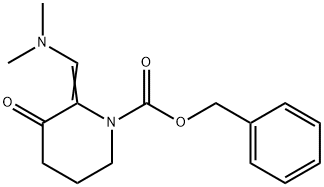2-DiMethylaMinoMethylene-3-oxo-piperidine-1-carboxylic acid benzyl ester Structure