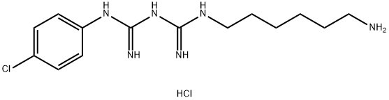 N-(6-AMinohexyl)-N'-(4-chlorophenyl)iMidodicarboniMidic DiaMide Dihydrochloride Structure