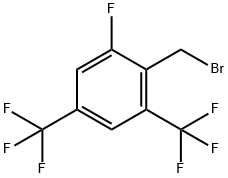 2-フルオロ-4,6-ビス(トリフルオロメチル)ベンジルブロミド 化学構造式