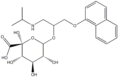 (+/-)-5-羟基普萘洛尔葡糖苷酸, , 结构式
