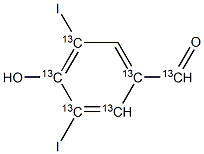 3,5-Diiodo-4-hydroxybenzaldehyde-13C6 Structure