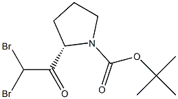 (S)-tert-butyl 2-(2,2-dibroMoacetyl)pyrrolidine-1-carboxylate 结构式