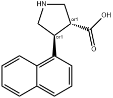 (+/-)-trans-4-(1-naphthyl)-pyrrolidine-3-carboxylic acid Struktur