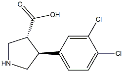 (+/-)-trans-4-(3,4-dichloro-phenyl)-pyrrolidine-3-carboxylic acid Structure