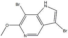 3,7-DibroMo-6-Methoxy-5-azaindole Struktur