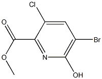5-溴-3-氯-6-羟基-2-吡啶甲酸甲酯, , 结构式