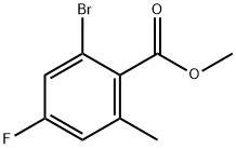 2-溴-4-氟-6-甲基苯甲酸甲酯, 1262396-04-2, 结构式