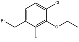 4-クロロ-3-エトキシ-2-フルオロベンジルブロミド 化学構造式