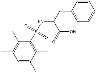 N-(2,3,5,6-TetraMethylphenylsulfonyl)-DL-phenylalanine, 96% 化学構造式
