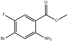 2-アミノ-4-ブロモ-5-フルオロ安息香酸メチル 化学構造式
