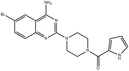 [4-(4-AMino-6-broMo-quinazolin-2-yl)-piperazin-1-yl]-(1H-pyrrol-2-yl)-Methanone,1632285-96-1,结构式