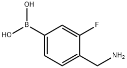 4-(aMinoMethyl)-3-fluorophenylboronic acid Struktur