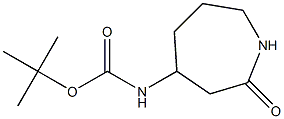 (2-Oxo-azepan-4-yl)-carbaMic acid tert-butyl ester,,结构式