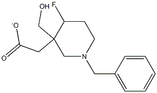 (1-benzyl-4-fluoropiperidin-3-yl)Methyl acetate, 1356342-61-4, 结构式