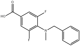 4-(苄基(甲基)氨基)-3,5-二氟苯甲酸, 1404196-20-8, 结构式