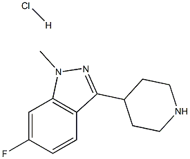 6-FLUORO-1-METHYL-3-(4-PIPERIDINYL)-1HINDAZOLE HYDROCHLORIDE Structure