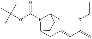 tert-butyl 3-ethoxycarbonylMethylene-8-aza-bicyclo[3.2.1]octane-8-carboxylate Structure