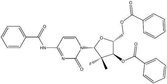 (2R,3R,4S,5R)-5-(4-benzaMido-2-oxopyriMidin-1(2H)-yl)-2-((benzoyloxy)Methyl)-4-fluoro-4-Methyltetrahydrofuran-3-yl benzoate|SFB杂质2