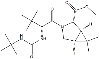 (1R,2S,5S)-Methyl 3-((R)-2-(3-(tert-butyl)ureido)-3,3-diMethylbutanoyl)-6,6-diMethyl-3-azabicyclo[3.1.0]hexane-2-carboxylate Structure