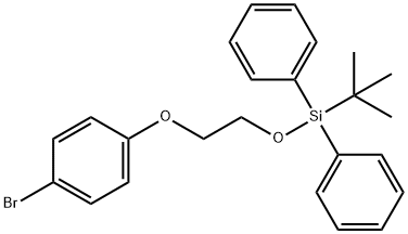 (2-(4-ブロモフェノキシ)エトキシ)(TERT-ブチル)ジフェニルシラン 化学構造式