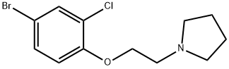 1-(2-(4-broMo-2-chlorophenoxy)ethyl)pyrrolidine Structure