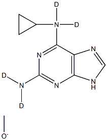 N6-Cyclopropyl-9H-purine-2,6-diaMine-d4 Methanolate Structure