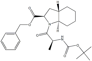 (2R,3aS,7aR)-1-[(2S)-2-[tert-ButyloxycarbonylaMino]-1-oxopropyl]octahydro-1H-indole-2-carboxylic Acid Benzyl Ester Structure