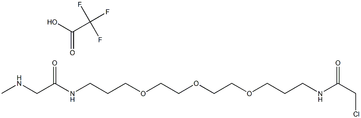 N'-(13-ChloroacetaMido-4,7,10-trioxatridecanyl)-N-Methyl-glycinaMide Trifluoroacetic Acid Salt Struktur
