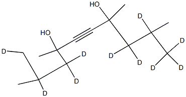 2,4,7,9-TetraMethyl-5-decyne-4,7-diol-d10, , 结构式