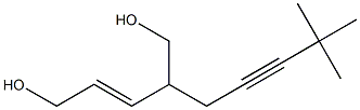 (E)-4-(4,4-DiMethylpent-2-yn-1-yl)pent-2-ene-1,5-diol Structure