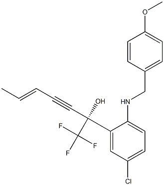 (S)-2-(5-Chloro-2-((4-Methoxybenzyl)aMino)phenyl)-1,1,1-trifluorohept-5-en-3-yn-2-ol Structure