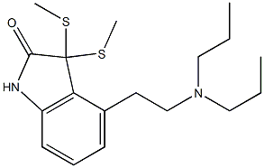 4-(2-(DipropylaMino)ethyl)-3,3-bis(Methylthio)indolin-2-one Structure
