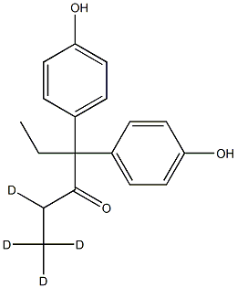4,4-Bis(p-hydroxyphenyl)-3-hexanone-d4 Structure