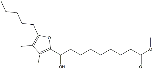 9-(3,4-DiMethyl-5-pentylfuran-2-yl)-9-hydroxynonanoic Acid Methyl Ester,,结构式