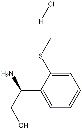 (S)-2-AMINO-2-(2-(METHYLTHIO)PHENYL)ETHANOL HYDROCHLORIDE, 1213852-22-2, 结构式
