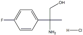 2-AMINO-2-(4-FLUOROPHENYL)PROPAN-1-OL HYDROCHLORIDE, 870852-69-0, 结构式