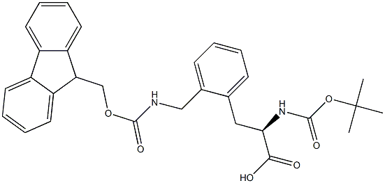 Boc-2-(FMoc-aMinoMethyl)-D-phenylalanine Structure