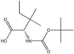 Boc-D-a-tert-aMylglycine Structure