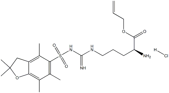 Nw-(2,2,4,6,7-PentaMethyldihydrobenzofuran-5-sulfonyl)-L-arginine allyl ester hydrochloride Structure