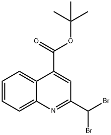 2-(ジブロモメチル)キノリン-4-カルボン酸TERT-ブチル 化学構造式