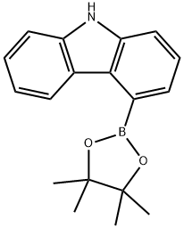 4-(4,4,5,5-テトラメチル-1,3,2-ジオキサボロラン-2-イル)-9H-カルバゾール 化学構造式