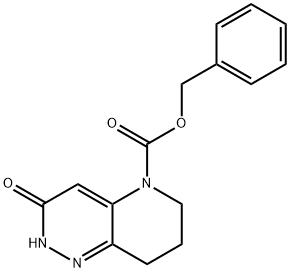 3-Oxo-2,6,7,8-tetrahydro-3H-pyrido[3,2-c]pyridazine-5-carboxylic acid benzyl ester Struktur