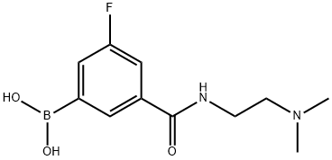 (3-((2-(diMethylaMino)ethyl)carbaMoyl)-5-fluorophenyl)boronic acid Structure