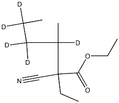 2-Cyano-2-ethyl-3-Methylhexanoic Acid Ethyl Ester-d5 Structure