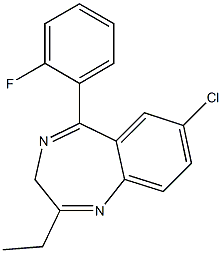 7-Chloro-2-ethyl-5-(2-fluorophenyl)-3H-benzo[e][1,4]diazepine Structure