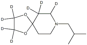 8-Isobutyl-1,4-dioxa-8-azaspiro[4.5]decane-d7 Structure