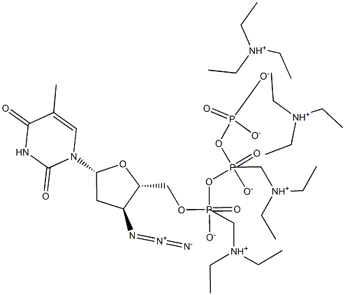 3'-Azido-3'-deoxythyMidine 5'-Triphosphate TriethylaMMoniuM Salt Structure