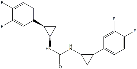 1,3-bis(cis-2-(3,4-difluorophenyl) cyclopropyl)urea Structure