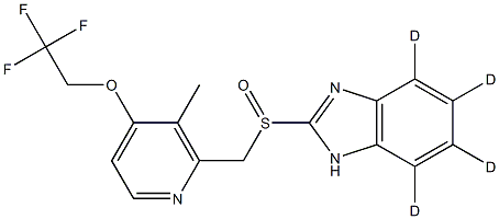 ランソプラゾール‐D4(ベンズイミダゾール‐4,5,6,7‐D4) 化学構造式
